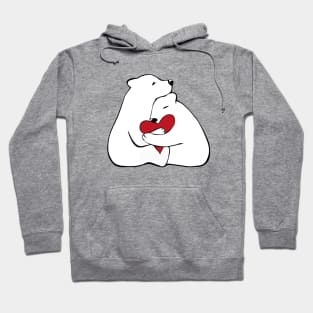 Polar bears in love Hoodie